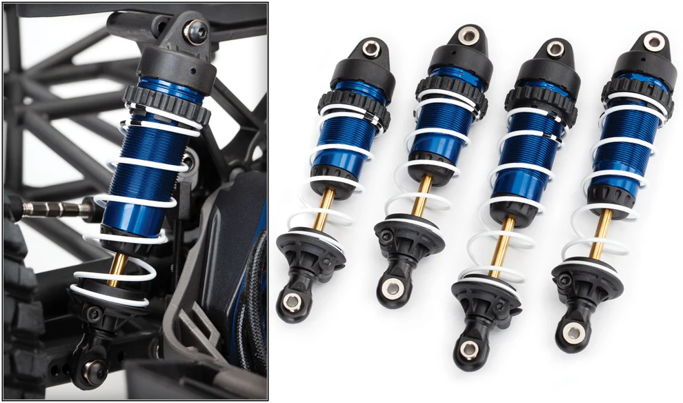 68077-4-Blue-Anodized-GTR-Shocks Traxxas slash 4x4